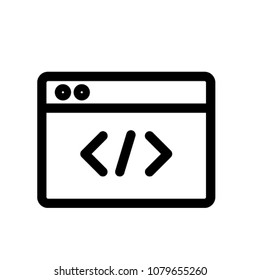 programming icon vector pictogram sign mark 