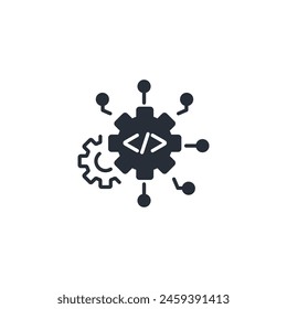programming icon. vector.Editable stroke.linear style sign for use web design,logo.Symbol illustration.
