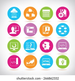 programming icons set