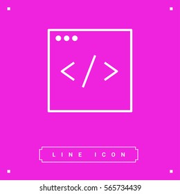 programming isolated minimal icon. making website graph line vector icon for websites and mobile minimalistic flat design. 