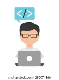 programming language design, vector illustration eps10 graphic 