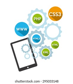 programming language design, vector illustration eps10 graphic 