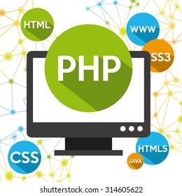 programming language design, vector illustration eps10 graphic 