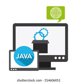 programming language design, vector illustration eps10 graphic 