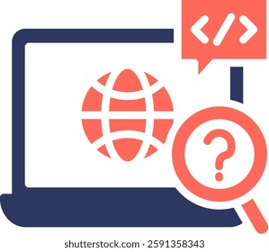 Programming Language Icon Glyph Color Vector Illustration