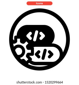 programming language icon isolated sign symbol vector illustration - high quality black style vector icons
