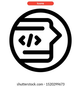 programming language icon isolated sign symbol vector illustration - high quality black style vector icons
