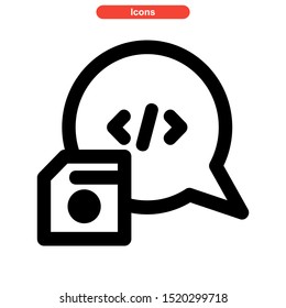 programming language icon isolated sign symbol vector illustration - high quality black style vector icons
