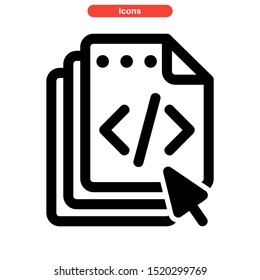 programming language icon isolated sign symbol vector illustration - high quality black style vector icons
