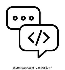 Programming Language Icon Lineal Style Vector Illustration