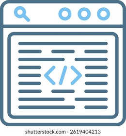 Programming Language Line Two Colour Icon
