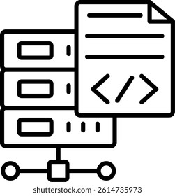 Programming Language Line Vector Icon Design