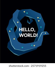 Programming language Python. Vector illustration