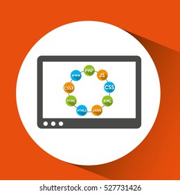 programming languages technology device vector illustration eps 10