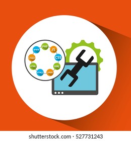 programming languages tool support technology vector illustration eps 10