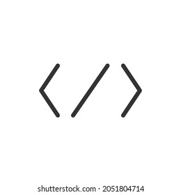 Programming line icon in trendy style. Stroke vector pictogram isolated on a white background. Programming premium outline icons.