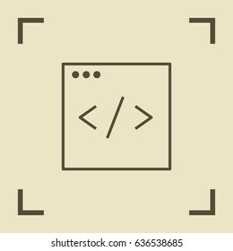 programming making website line vector icon