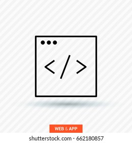 programming making website line vector icon