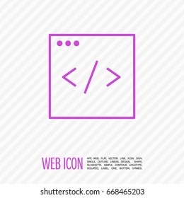 programming making website line vector icon