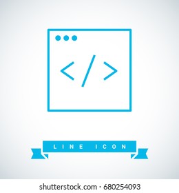 programming making website line vector icon