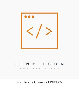 programming making website line vector icon
