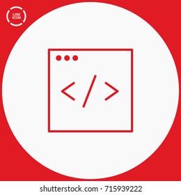 programming making website line vector icon