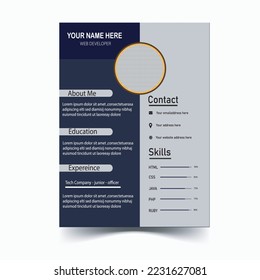 Programming resume design template 2023