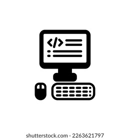 Programming Screen icon in vector. Logotype