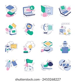 Programming Services Doodle Mini Illustrations 

