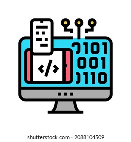 programming software color icon vector. programming software sign. isolated symbol illustration
