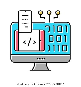 programming software color icon vector. programming software sign. isolated symbol illustration