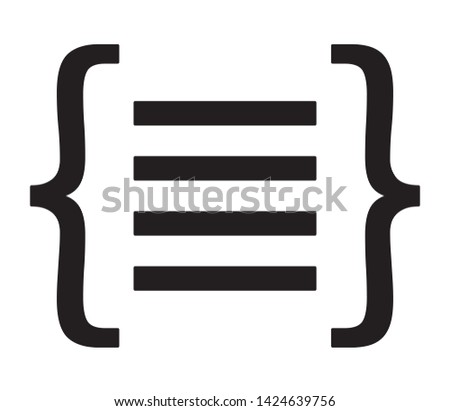 Programming, software engineering or coding line vector icon for development apps and websites