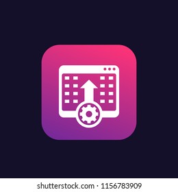 programming, software integration icon, vector