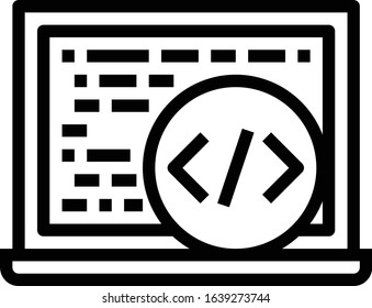 Programming - Study subject icon set. High quality outline vector illustration for website and mobile application.