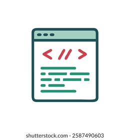 Programming Symbol Icon for Tech Education