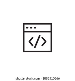 Programming tab icon. Design icons for programming and software engineering. Vector