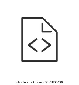 Programming thin line icon. Symbol in trendy outline style. Premium design for web and apps. Perfect for UI. 