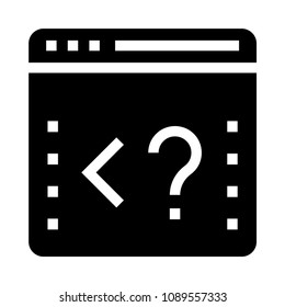 programming vector glyphs icon