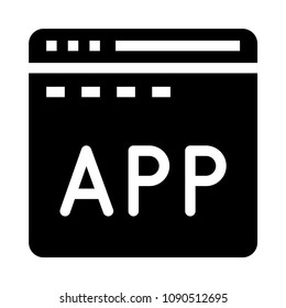 programming vector glyphs icon