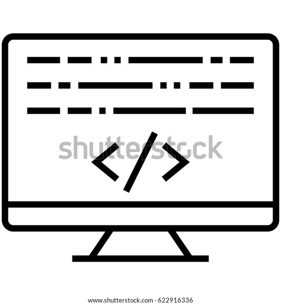 Download Programming Vector Icon Stock Vector (Royalty Free) 622916336