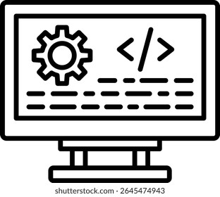 Programming vector icon. Can be used for printing, mobile and web applications.