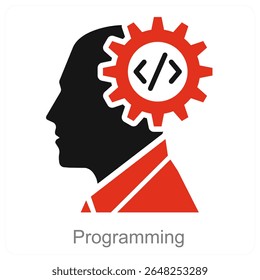 Programming vector icon concept design