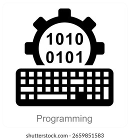 Programming vector icon concept design