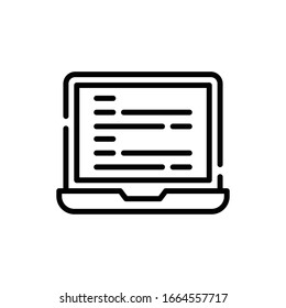 Programming Vector illustration. Design Development line icon. EPS 10