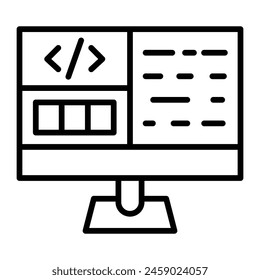 Programming Vector Line Icon Design