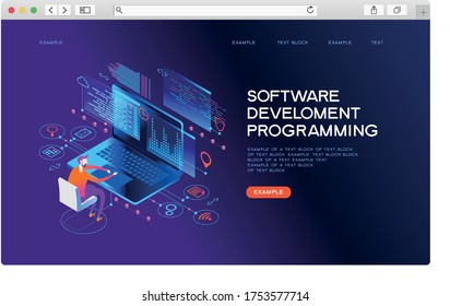 Programming web banner. Best programming languages