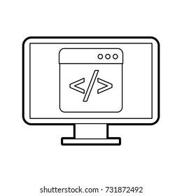 Programming Window Script Code Html Computer Stock Vector (Royalty Free ...