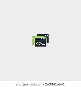 Programming windows logo icon flat vector design
