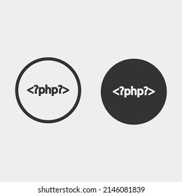 Signo de ilustración de icono de vector de lenguaje de programación