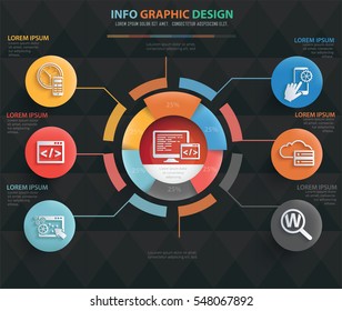 
Programming,developer info graphic design on clean background,vector